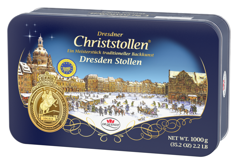 Dr. Quendt Dresdner Christstollen in der Metalldose 1000g