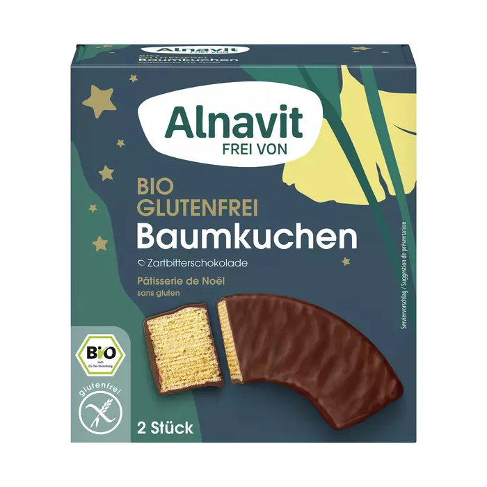 Alnavit Bio Baumkuchenringe 2 Stück, Glutenfrei 100g / 3.52oz
