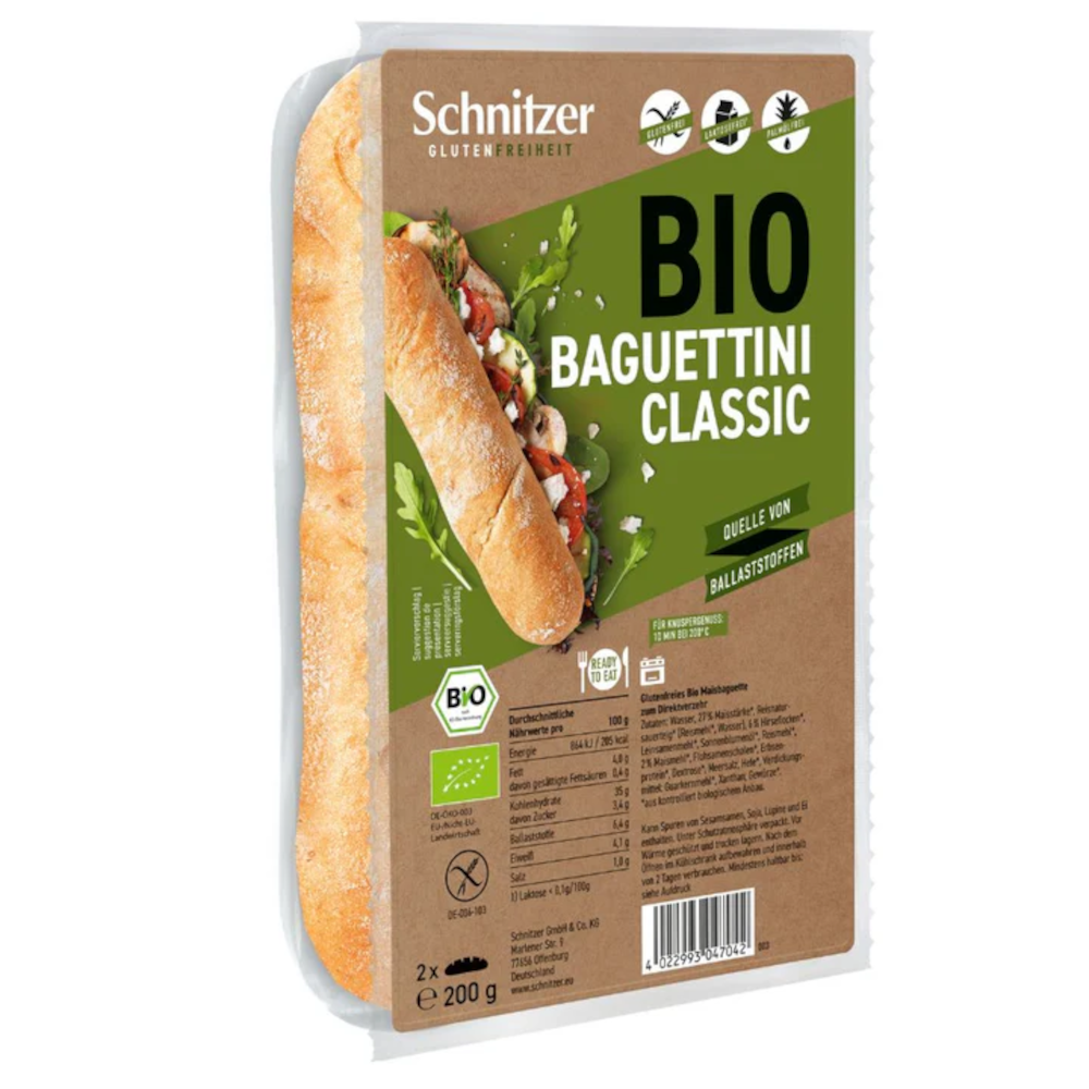 Schnitzer Bio Baguettini Classic Glutenvrij 200g / 7.05oz