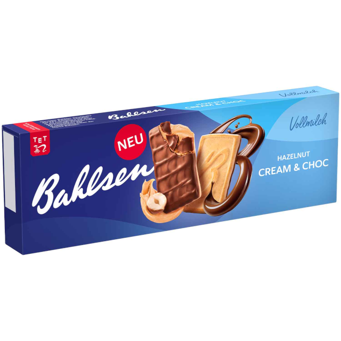 Bahlsen Kekse Hazelnut Cream & Choco Vollmilch 100g / 3.52oz