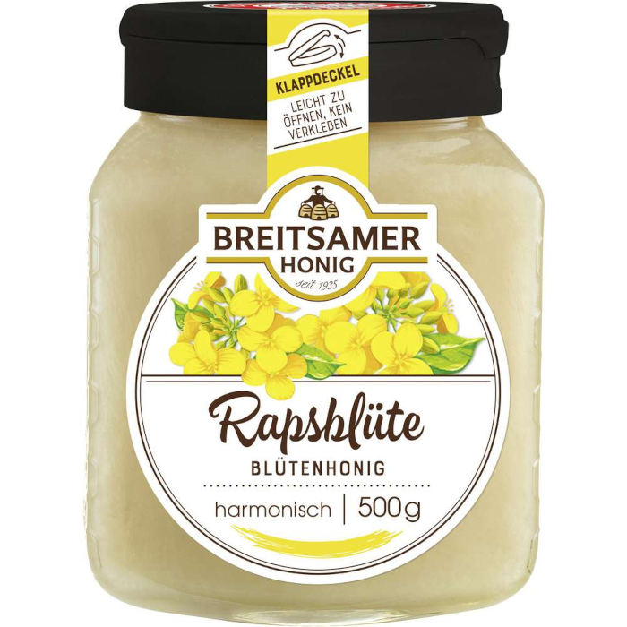 Breitsamer Honig Rapsblüte, cremig 500g / 17.63oz
