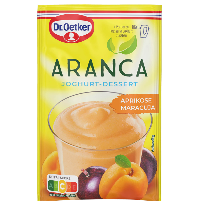 Dr. Oetker Aranca Yoghurtdessert Abrikos Marakujá 78g