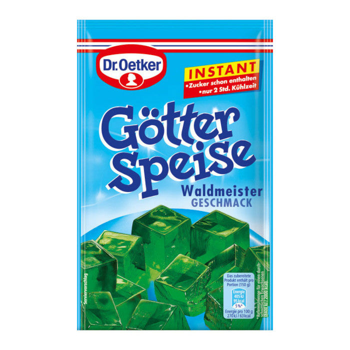 Dr. Oetker Instant Götterspeise Waldmeister-Geschmack 100g / 3.52oz