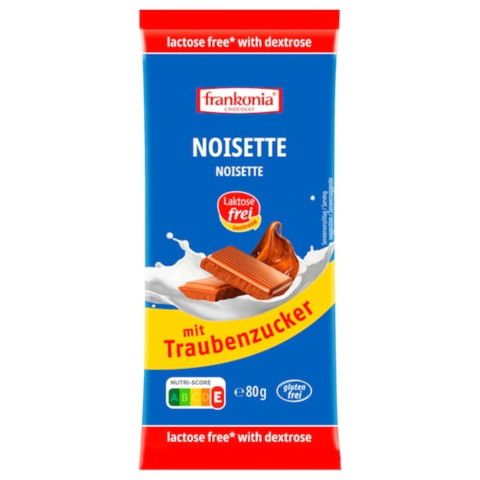 شوكولاتة فرانكونيا نويزيت مع سكر العنب 80g / 2.82oz