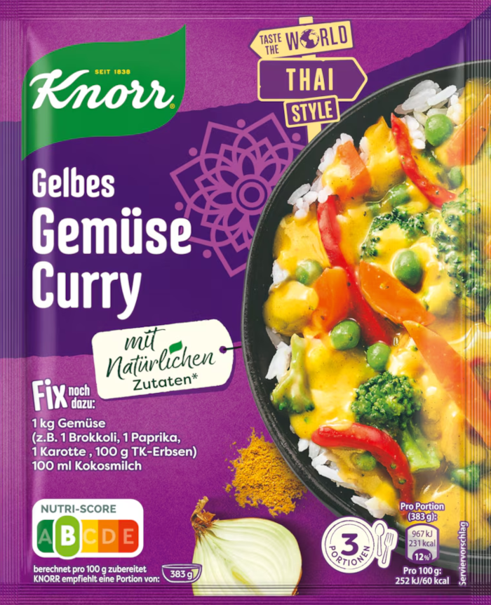 Knorr Fix Seasoning Mix for Yellow Vegetable Curry 30g / 1.06oz