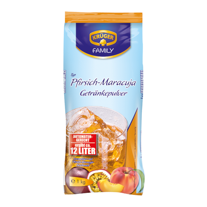 KRÜGER FAMILY Polvere per bevande Pesca-Maracujà 1kg / 2.2lbs