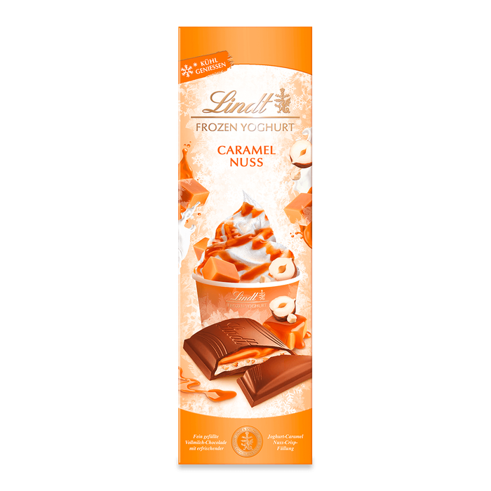 Lindt Frozen Yoghurt Caramel & Nuss Tafel 100g / 3.52oz