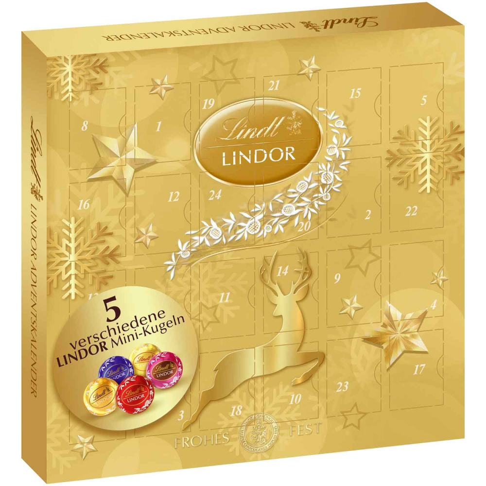Lindt Lindor Mini Calendrier de l'Avent Or 109g / 3.84oz