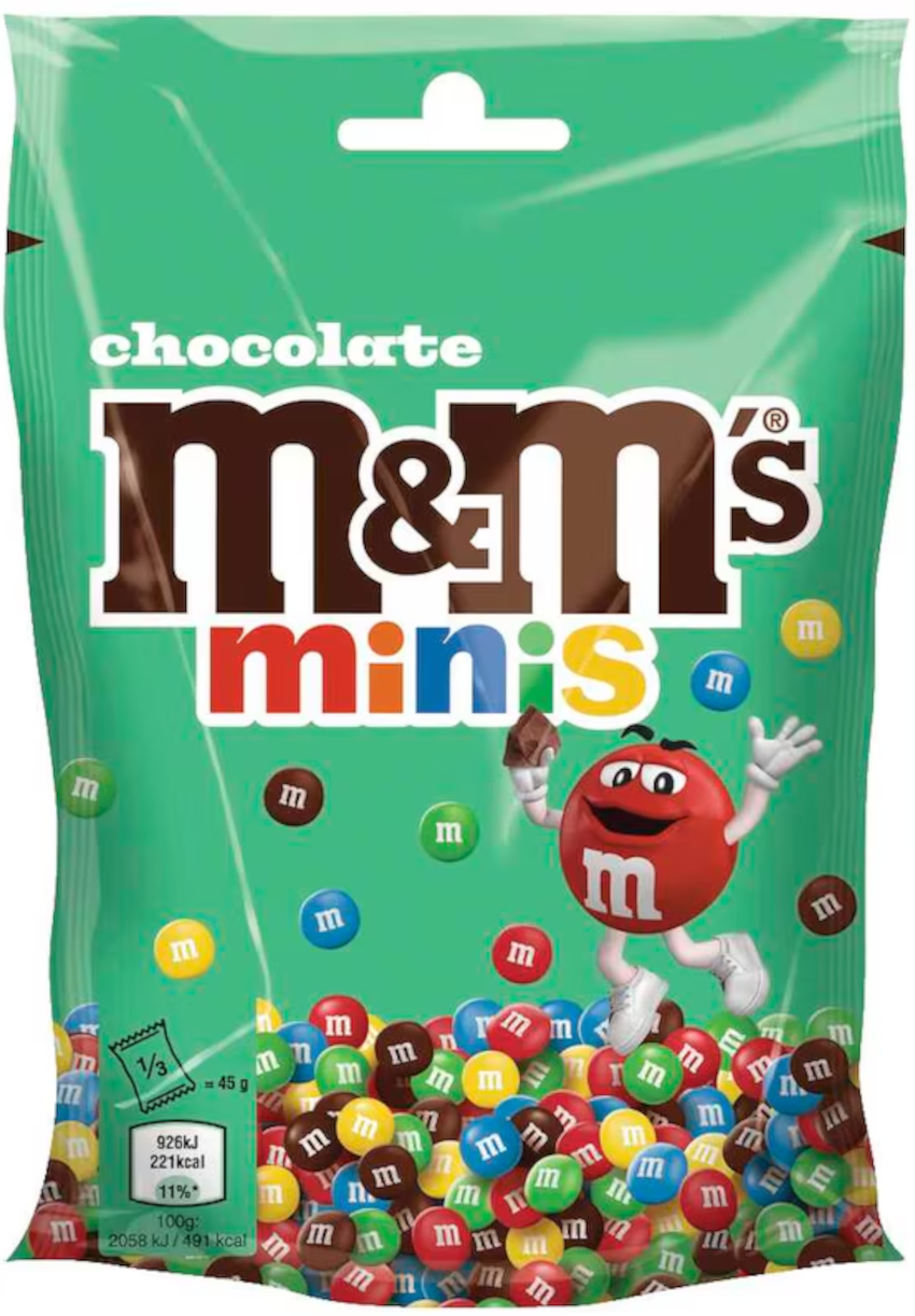 M&M'S شوكولاتة صغيرة، حبات شوكولاتة صغيرة مغطاة 135 جم / 4.76 أونصة