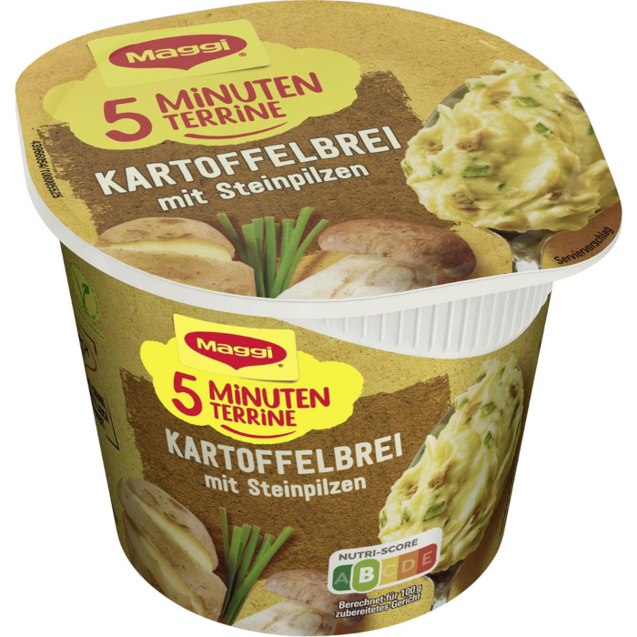 Maggi 5 Minuten Terrine Kartoffelbrei mit Steinpilzen 43g / 1.51oz