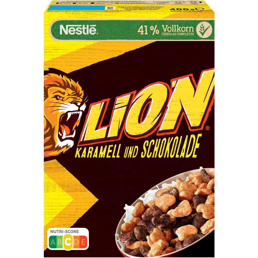 Céréales NESTLE LION Caramel et Chocolat 400g / 14.1oz