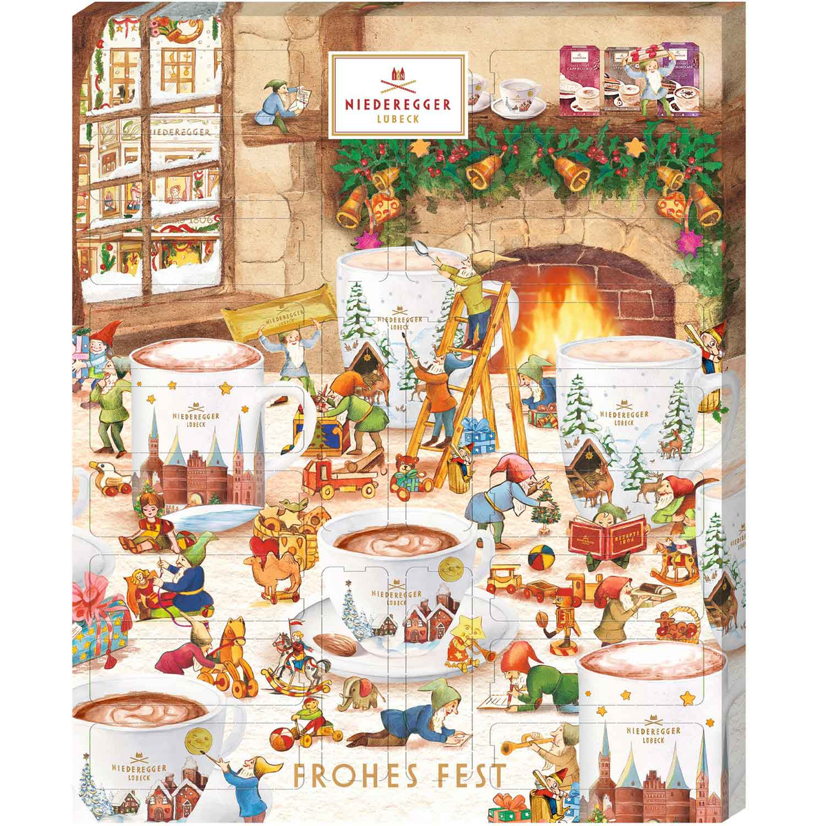 Niederegger Adventskalender "Warme Dranken" 548g / 19.33oz