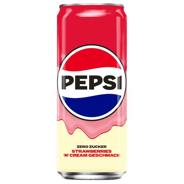 Pepsi Morangos com Natas Zero Açúcar 330 ml / 11.16 fl. oz.