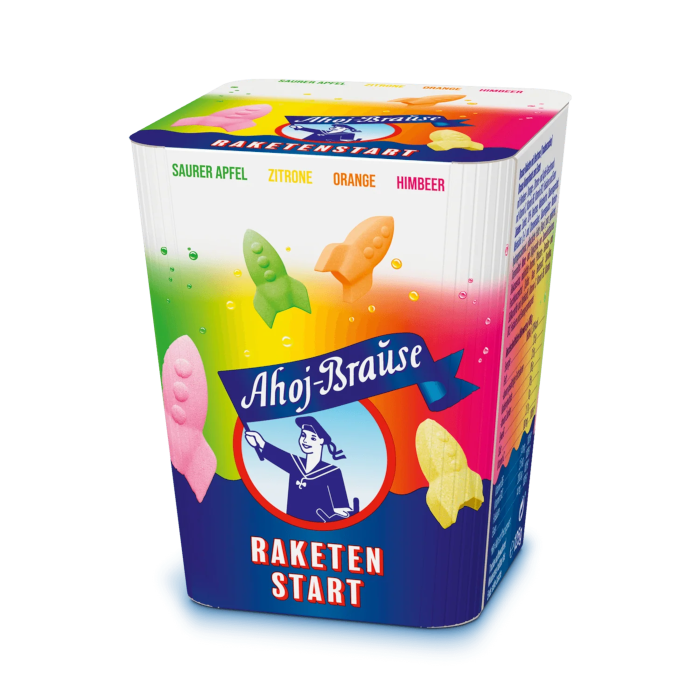 Ahoj-Brause Raketenstart Brausebonbons, vegan 125g / 4.4oz MHD: 10/2026