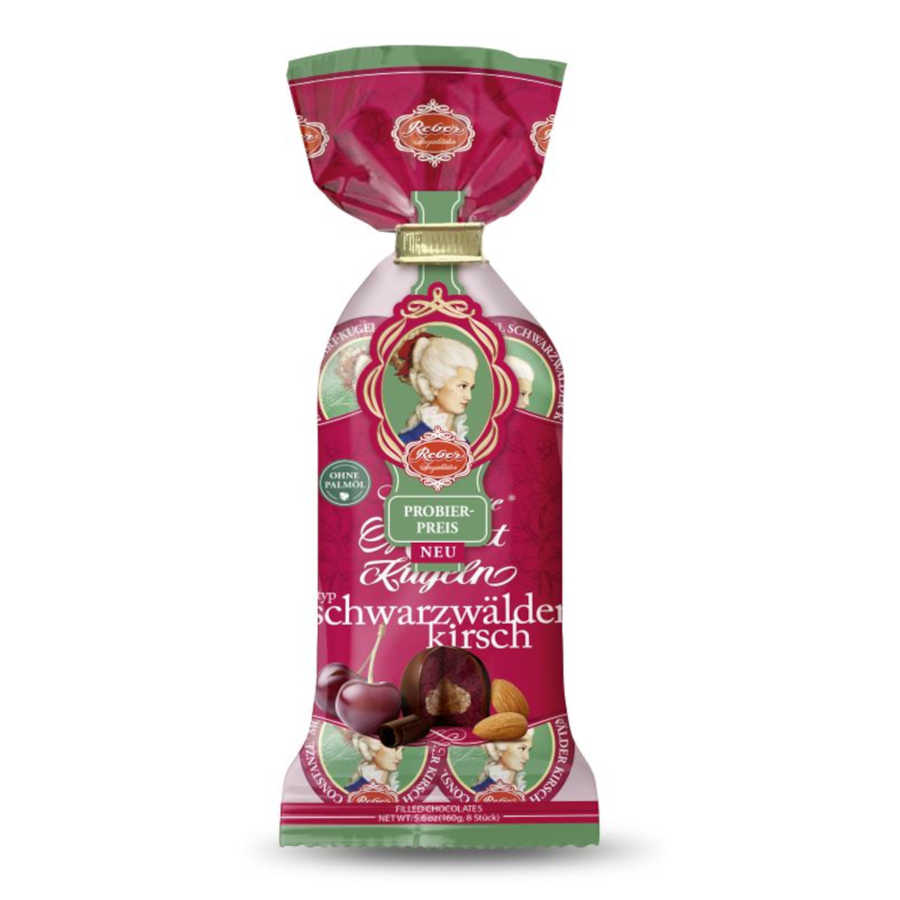 Reber Constanze Black Forest Cherry Mozart Balls 8 pieces 160g