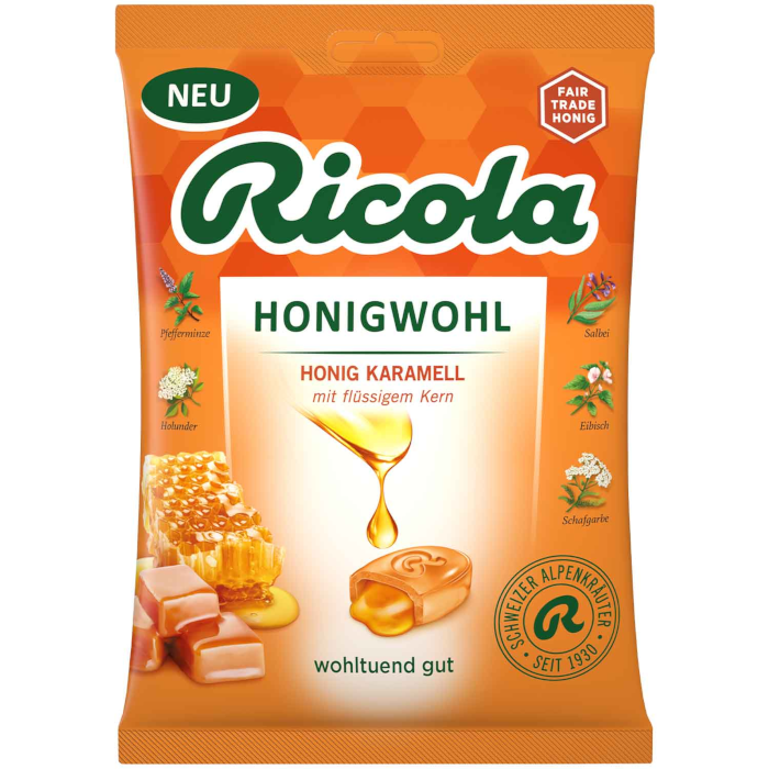 Ricola Honigwohl Honig Karamell Kräuterbonbons 68g / 2.39oz