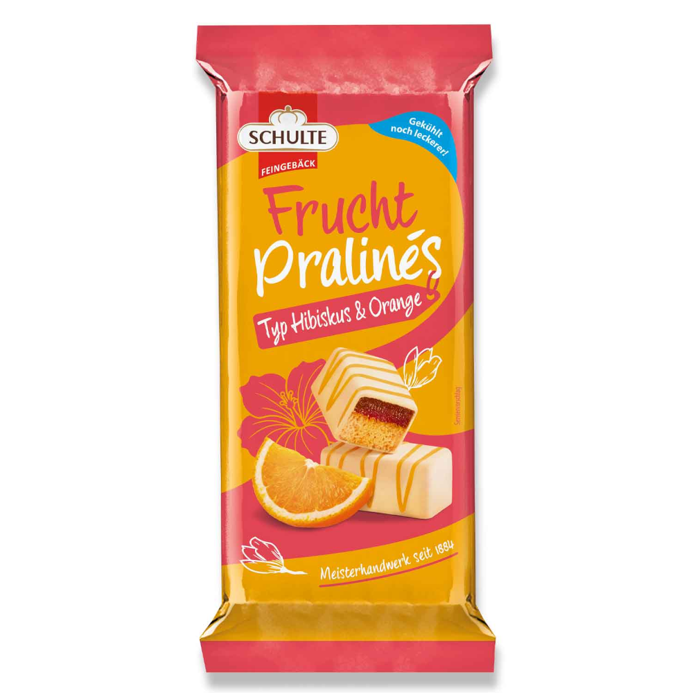 Schulte Pralinés aux Fruits Type Hibiscus & Orange 100g / 3.52oz