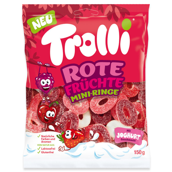 Trolli Rote Früchte Fruchtgummi Mini Ringe 150g