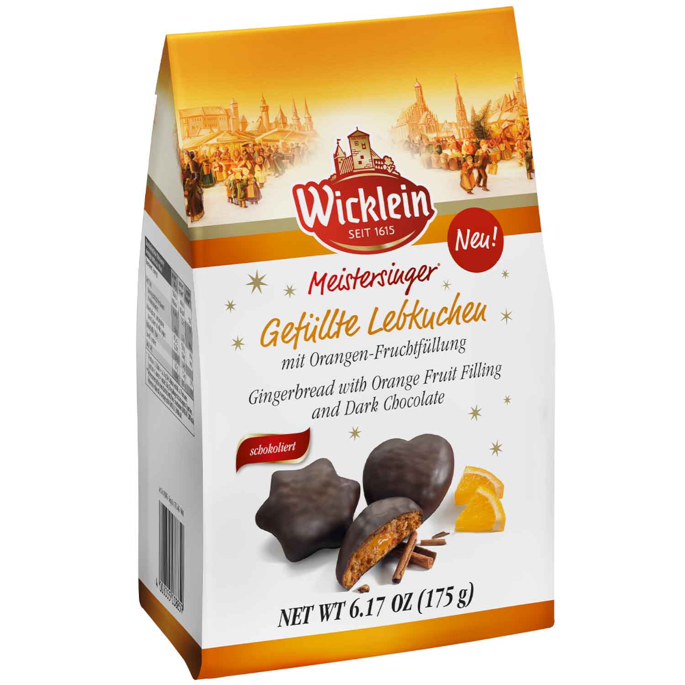 Wicklein Meistersinger pains d’épices fourrés à l’orange 175g / 6.17oz