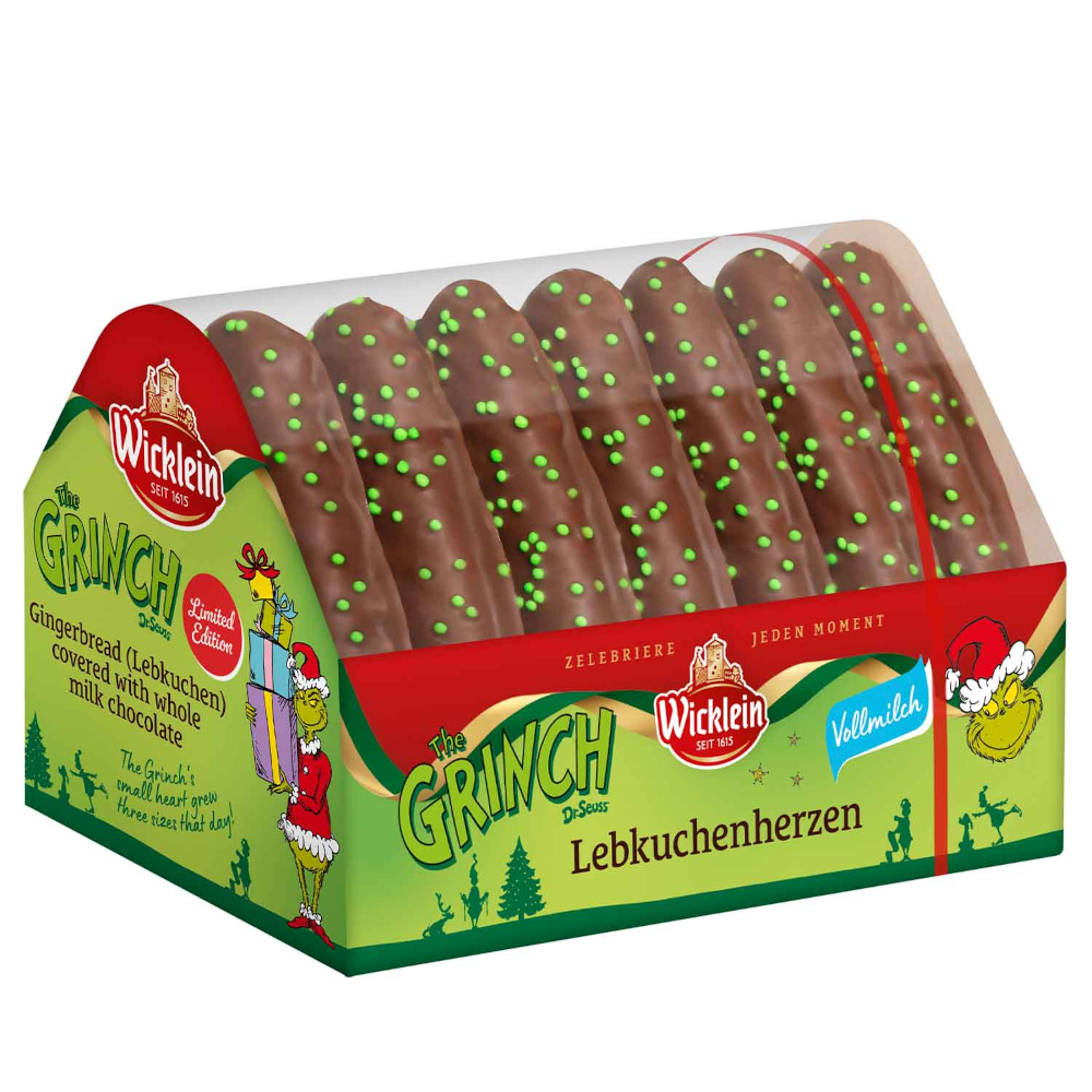 Wicklein The Grinch Corazones de Pan de Jengibre con Chocolate 215g