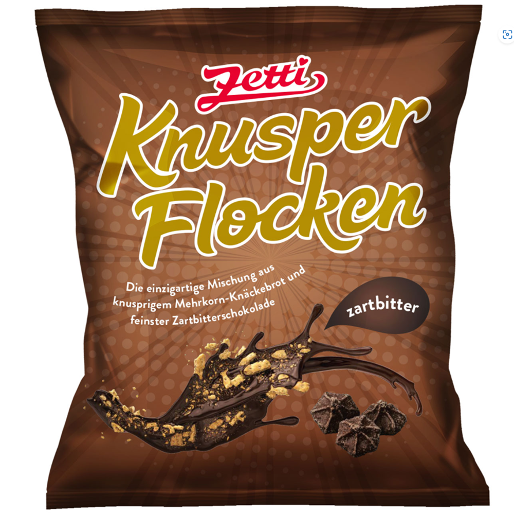 Zetti Flocos Crocantes de Chocolate Negro 130g / 4.58oz