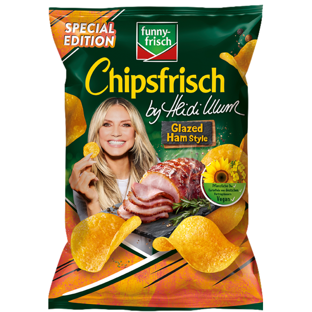 funny-frisch Chipsfrisch Glazed Ham Style af Heidi Klum kartoffelchips 130g