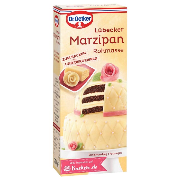 Dr. Oetker Lübecker Marzipan Rohmasse zum Backen und Dekorieren