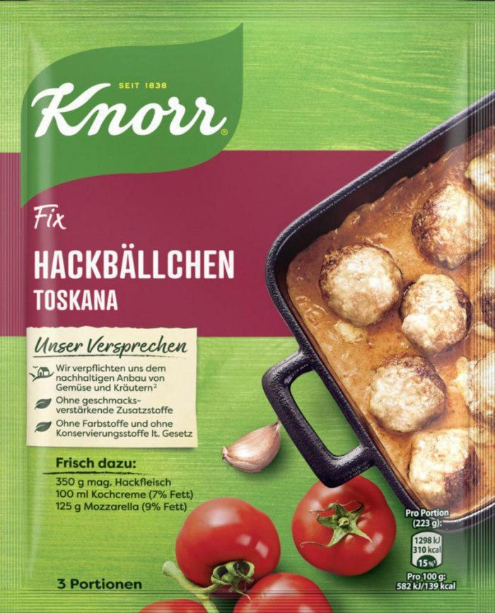 Knorr Fix für Hackbällchen Toskana 39g / 1.37 oz. NET. WT.