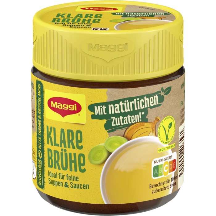 Maggi vegetarische klare Brühe im Glas ergibt 7 Liter