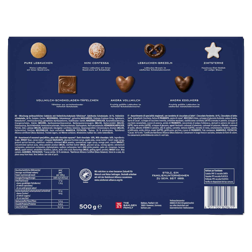 Bahlsen peberkageblanding "Zum Fest" julekager 500g / 17.63oz