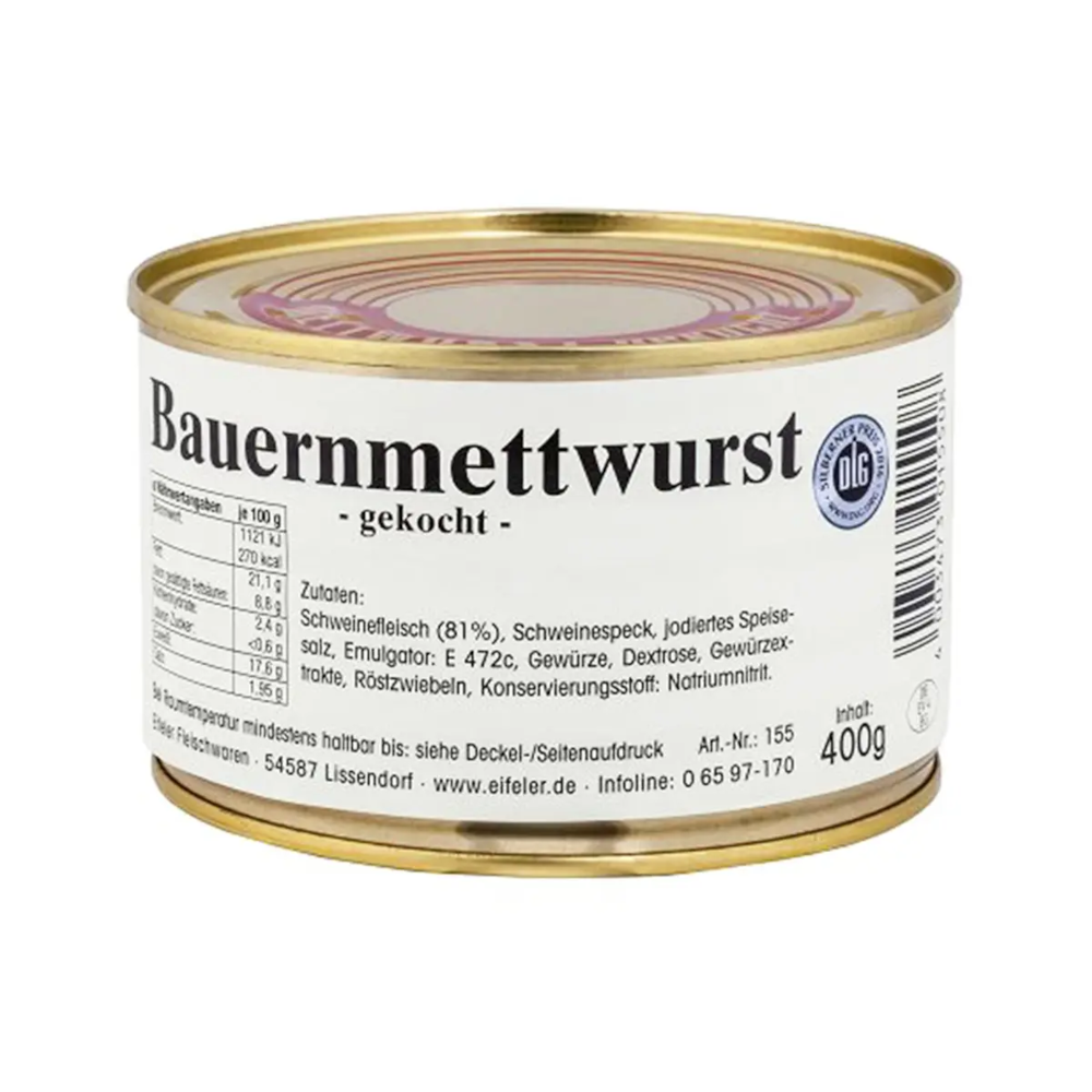 Gutes aus der Eifel Bauernmettwurst gekocht 400g / 14.11oz