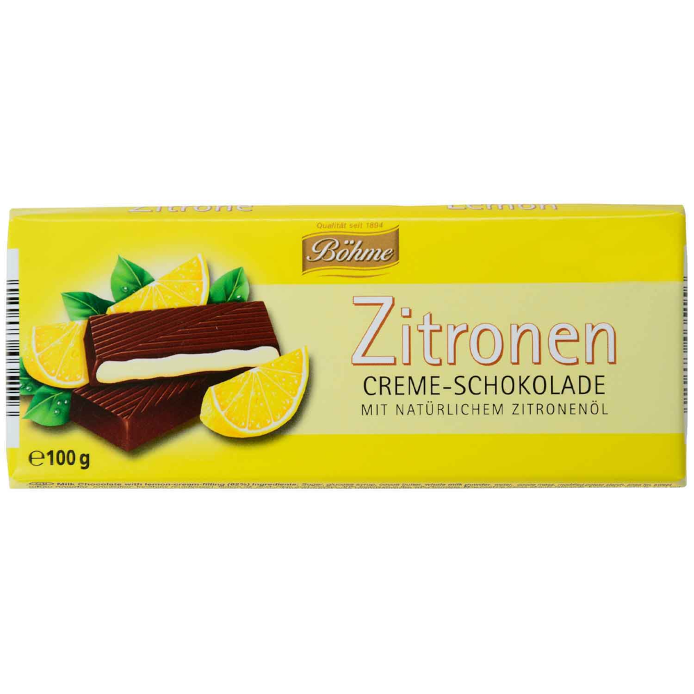 Böhme Zitronen Creme-Schokolade 100g / 3.52oz