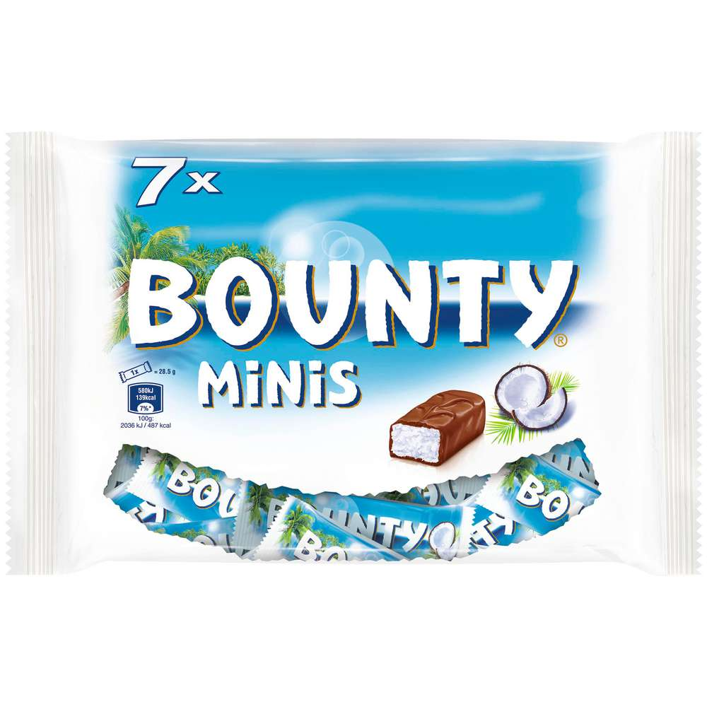 Bounty Minis chocolate bar filled with juicy coconut pulp 227g