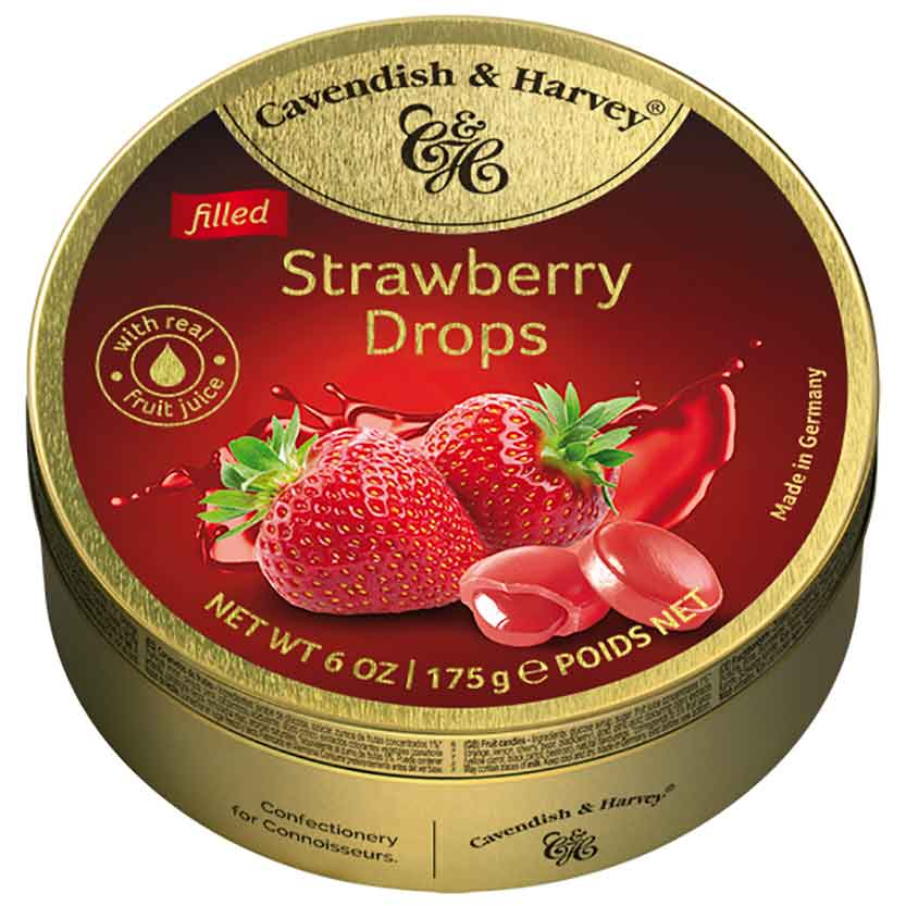 Cavendish & Harvey Strawberry Filled Drops 175g / 6.17oz