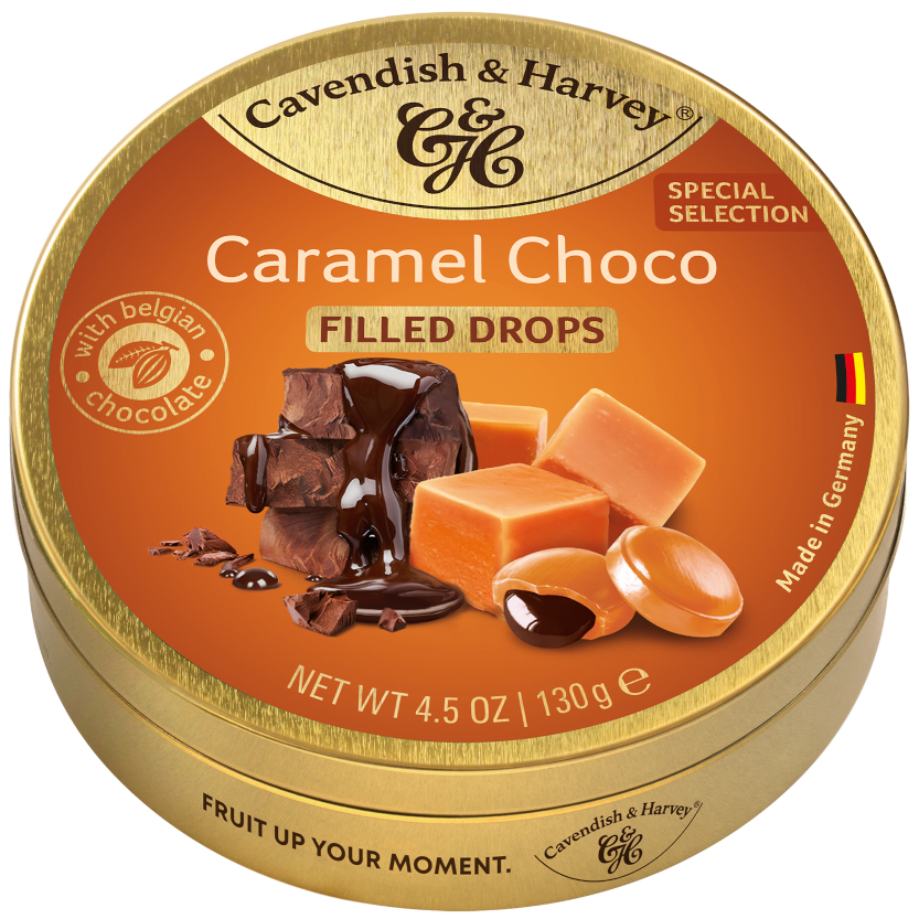 Cavendish & Harvey Choco Filled Caramel Drops 130g / 4.59oz