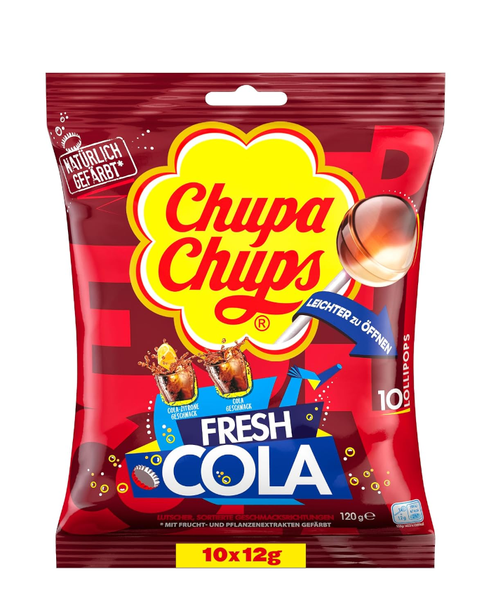 Chupa Chups "Fresh Cola" Lollipops 10 Pieces