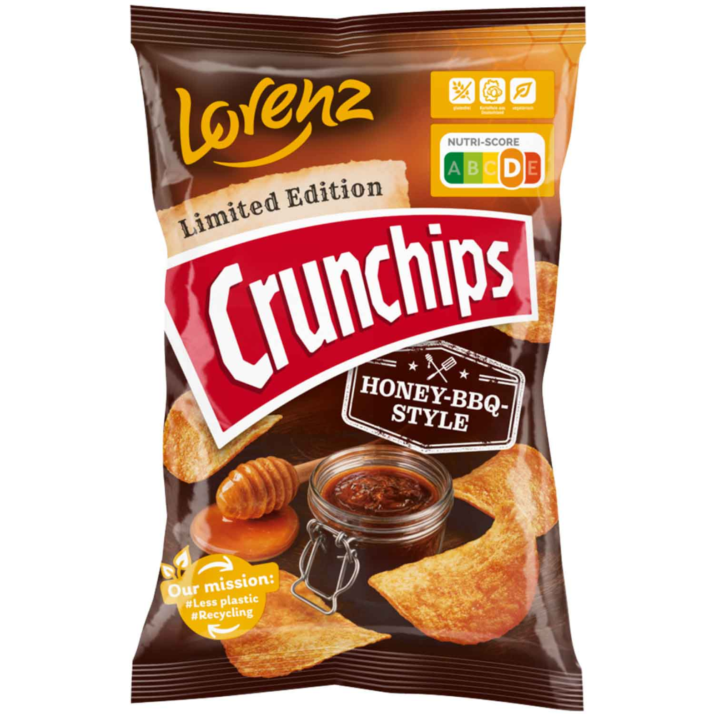 Lorenz Crunchips Limited Edition Honey BBQ Style 130g / 4.58oz