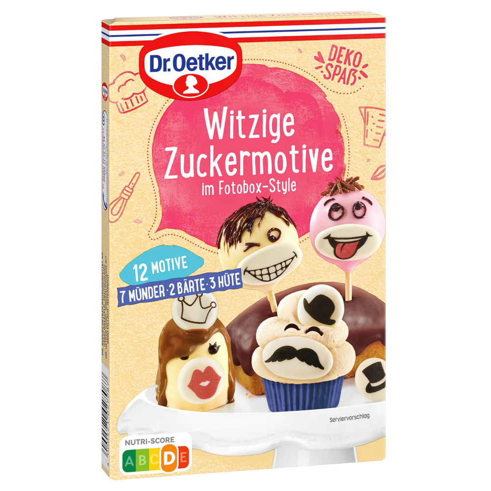 Dr. Oetker Deko-Spaß Witzige Zuckermotive im Fotobox-Style