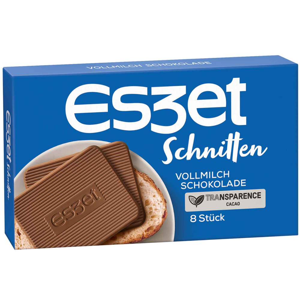 Eszet Barras de Chocolate de Leite Integral 8 unidades 75g / 2.64oz