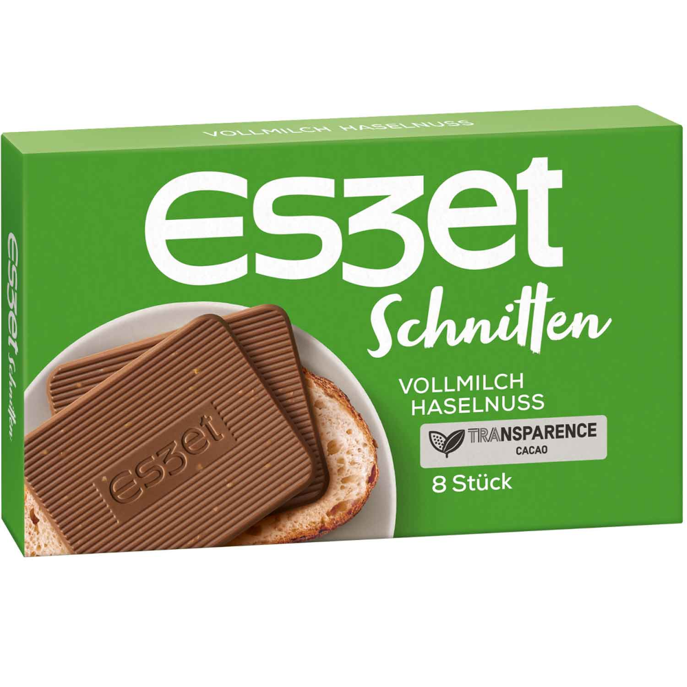 Eszet Schnitten Noisette Chocolat au Lait Entier 8 pièces 75g / 2.64oz