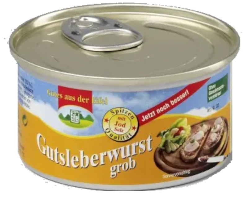 Gutes aus der Eifel Gutsleberwurst grob 125g / 4.41oz