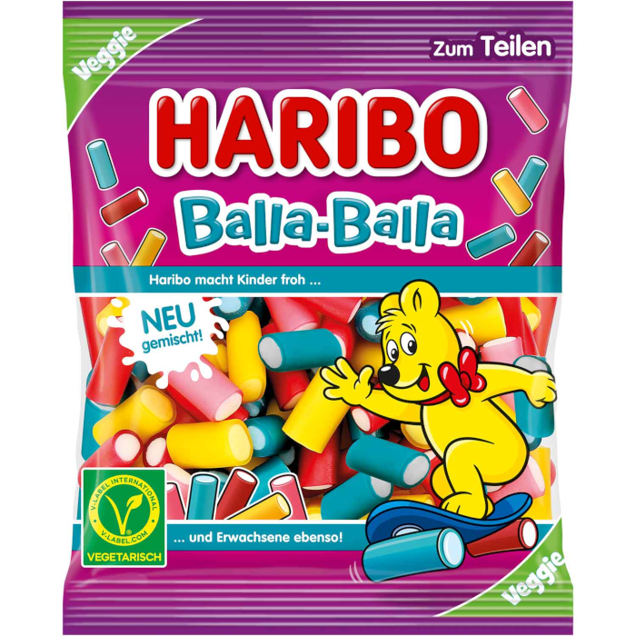 HARIBO Balla-Balla Fruitgom Snoepgoed Vegetarisch 160g