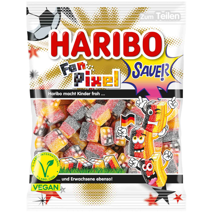 HARIBO Fan Pixel Zure Fruitgom Vegan 160g