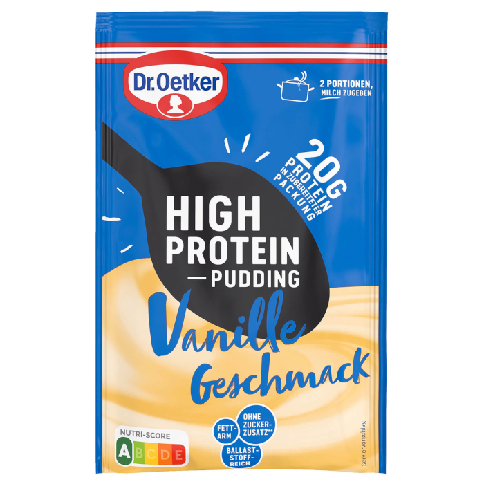 Dr. Oetker pudding hyperprotéiné saveur vanille 55g / 1.94oz