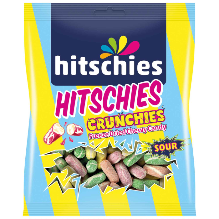 hitschies Crunchies Kaubonbons agrios liofilizados 75g / 2.64 oz