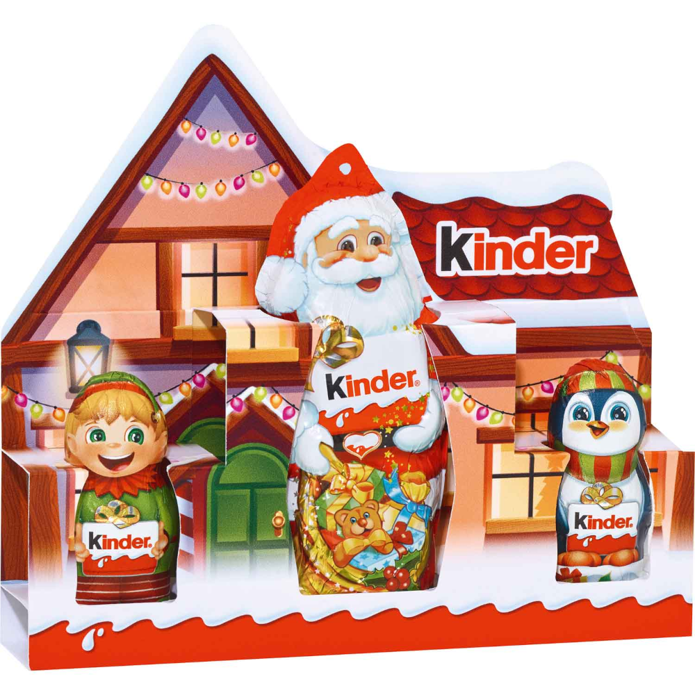 Ferrero Kinder Chocolat Maison d'hiver avec 3 figurines creuses 85g / 2.99oz