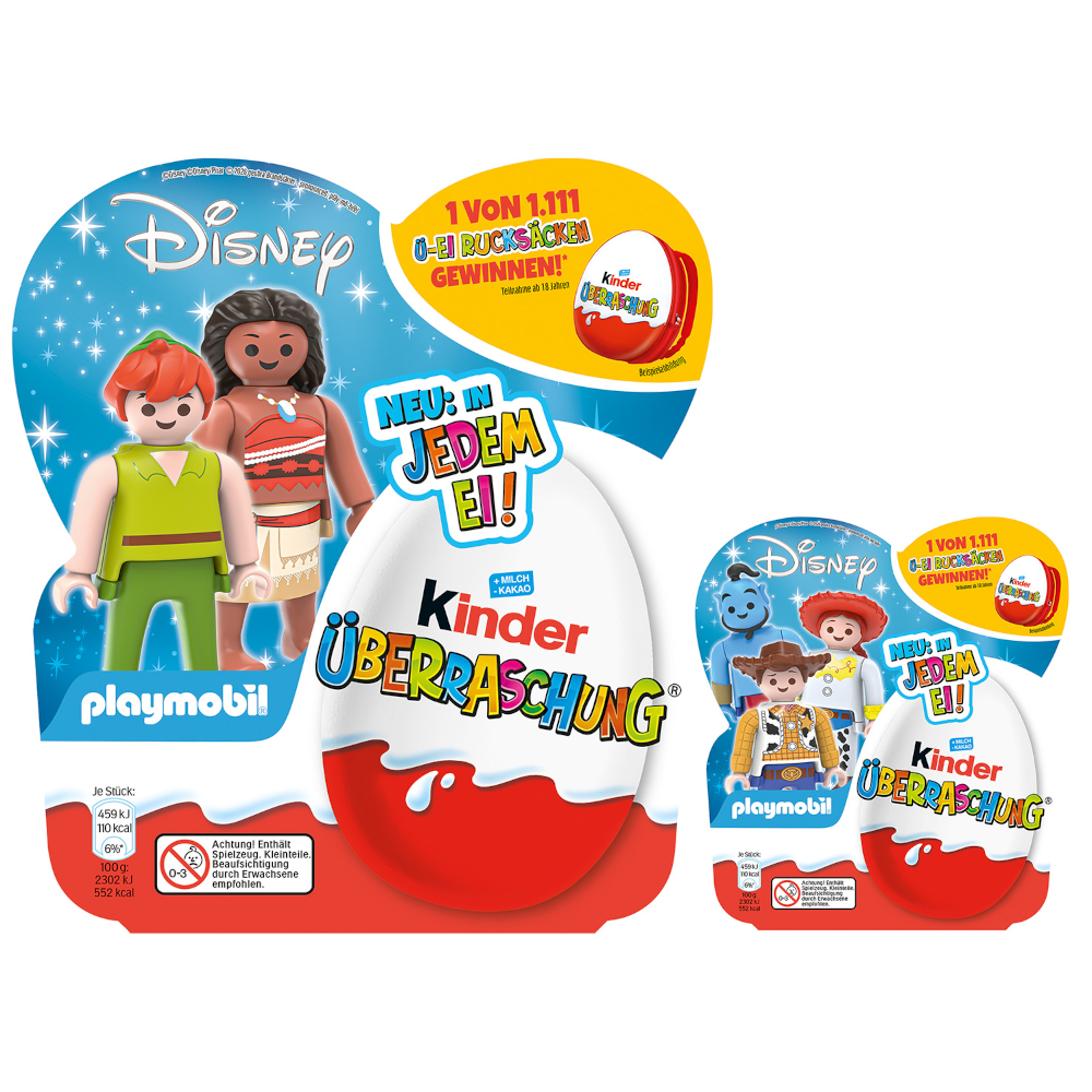 Ferrero Kinder Surprise Classic Egg 'Disney Playmobil' 4-pack