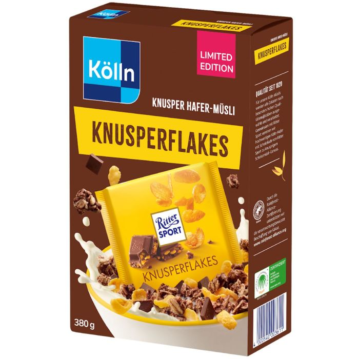Kölln Crunchy Oat Muesli Ritter Sport Crunchy Flakes 380g / 13.4oz