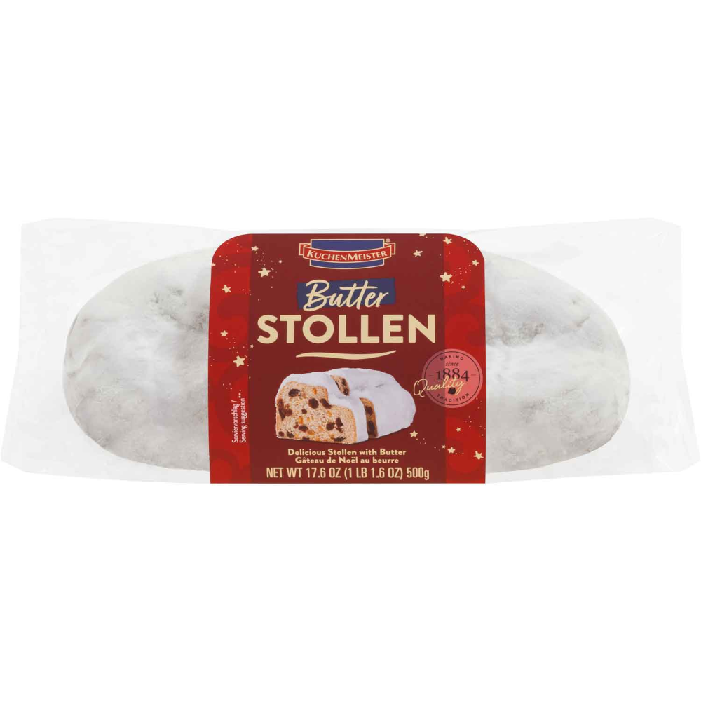 KuchenMeister Butter Christstollen Weihnachtsgebäck 500g