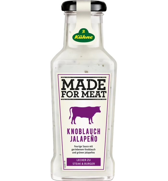 Kühne Made for Meat Garlic Jalapeño Sauce 235ml / 8.28 fl. oz.